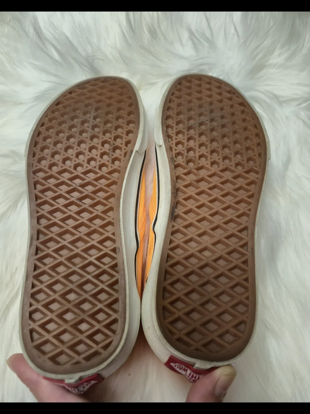 Vans Orange‎ Canvas Slip-On Loafers